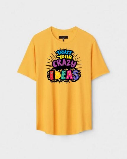 Unisex Designer Premium Quality Printed T-Shirt For Boys And Girls :: Cloth type : Cotton - Colour :: Yellow