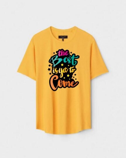 Unisex Designer Premium Quality Printed T-Shirt For Boys And Girls :: Cloth type : Cotton - Colour :: Yellow